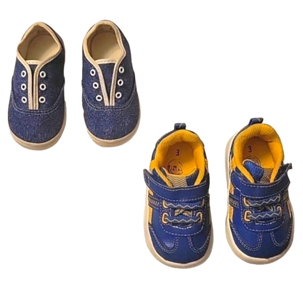 NEW 2 pair Baby Sneaker Bundle - Size 3